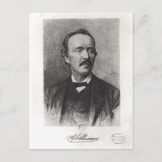 Postal Portrait of Heinrich Schliemann (Anverso)