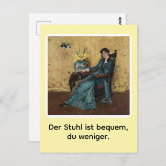 Postal Portrait von Dora Wheeler mit frechem Spruch