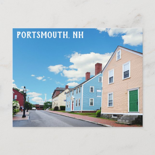 Postal Portsmouth New Hampshire The Hill Historics Houses (Anverso)