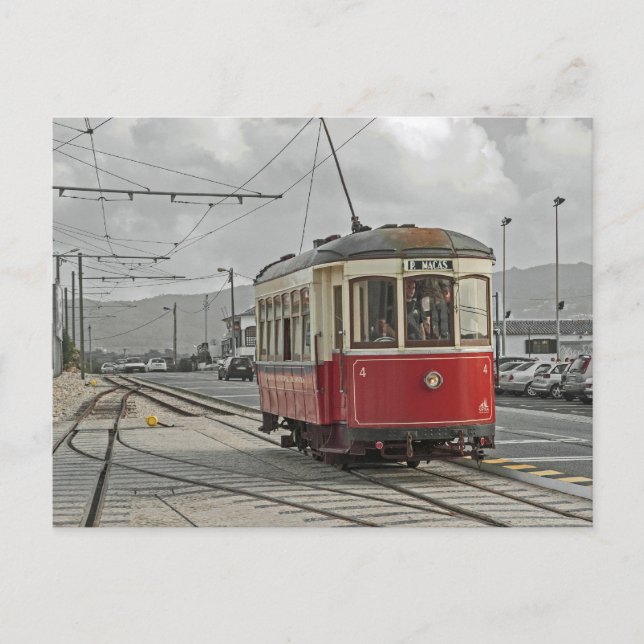 Postal Portugal: El tranvía Sintra y la Praia das Mäças (Anverso)
