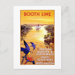 Postal Portugal Madeira Norte Brasil Afiche de cosecha