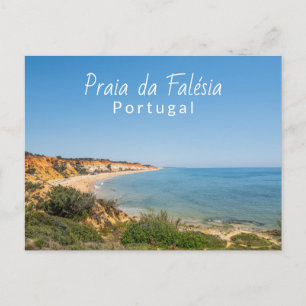 Postal Portugal Praia da Falesia en los viajes al Algarve