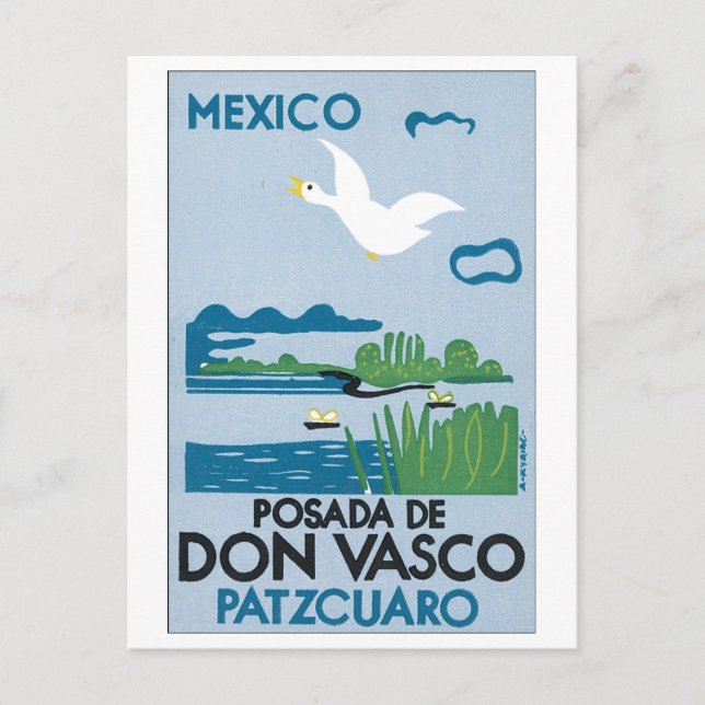 Postal Posada de México de Don Vasco Patzcuaro (Anverso)