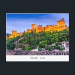Postal Poscard con Alhambra, Granada en España.<br><div class="desc">Poscard con Alhambra (Castillo Morisco),  Granada en España.</div>