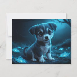 Postal Poscards Chat Bleu 02