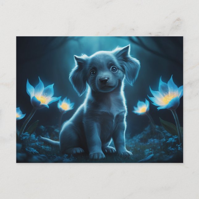 Postal Poscards Chat Bleu 06 (Anverso)