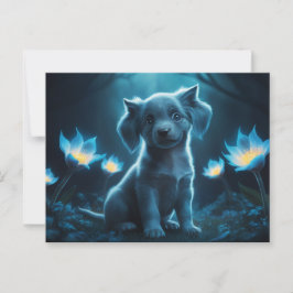Postal Poscards Chat Bleu 06