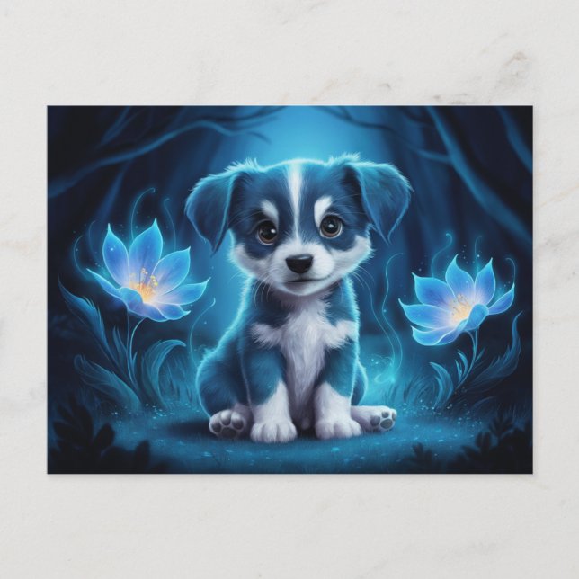 Postal Poscards Chat Bleu 07 (Anverso)