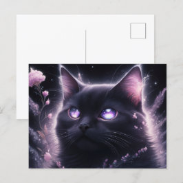 Postal Poscards Chat Mauve