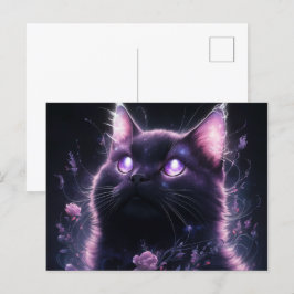 Postal Poscards Chat Mauve 05
