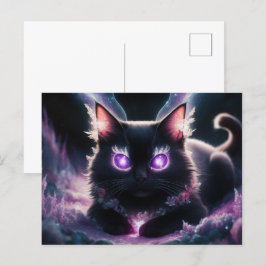 Postal Poscards Chat Mauve 07