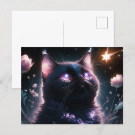 Postal Poscards Chat Mauve 10