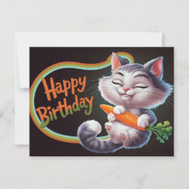 Postal Poscards Happy Birthday Petit Chat 03