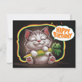 Postal Poscards Happy Birthday Petit Chat 05