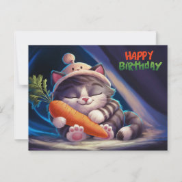 Postal Poscards Happy Birthday Petit Chat 07