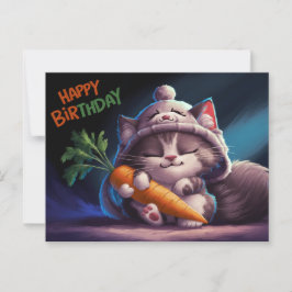 Postal Poscards Happy Birthday Petit Chat 08