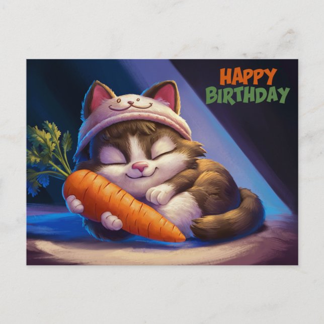Postal Poscards Happy Birthday Petit Chat 09 (Anverso)