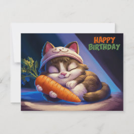 Postal Poscards Happy Birthday Petit Chat 09