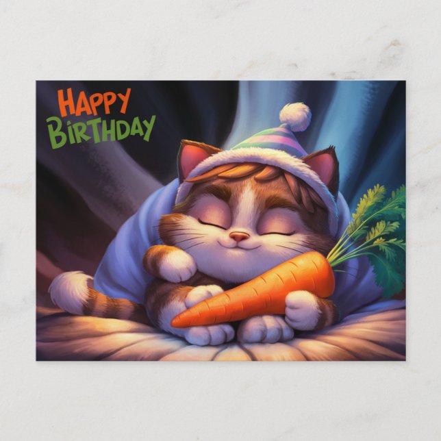 Postal Poscards Happy Birthday Petit Chat 10 (Anverso)