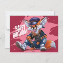 Poscards Happy Birthday Renard 05
