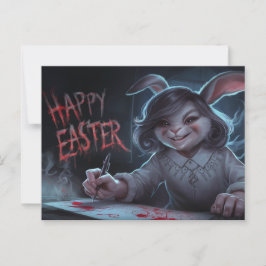 Postal Poscards Happy Easter Femme Lapin 02