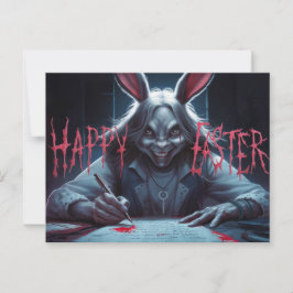 Postal Poscards Happy Easter Femme Lapin 04