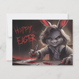 Postal Poscards Happy Easter Femme Lapin 05
