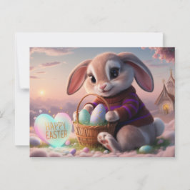 Postal Poscards Happy Easter Lapin 02