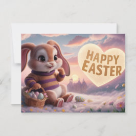 Postal Poscards Happy Easter Lapin 04