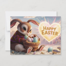 Postal Poscards Happy Easter Lapin 05