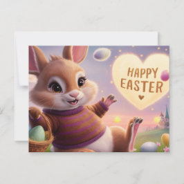 Postal Poscards Happy Easter Lapin 07