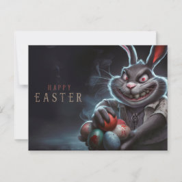 Postal Poscards Happy Easter Lapin Oeuf Horror 02