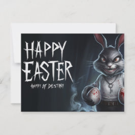 Postal Poscards Happy Easter Lapin Oeuf Horror 07