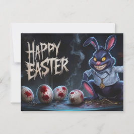 Postal Poscards Happy Easter Lapin Oeuf Horror 11