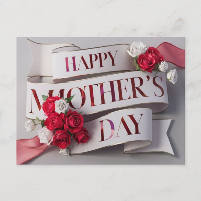 Postal Poscards Mother's Day Fleur (Anverso)