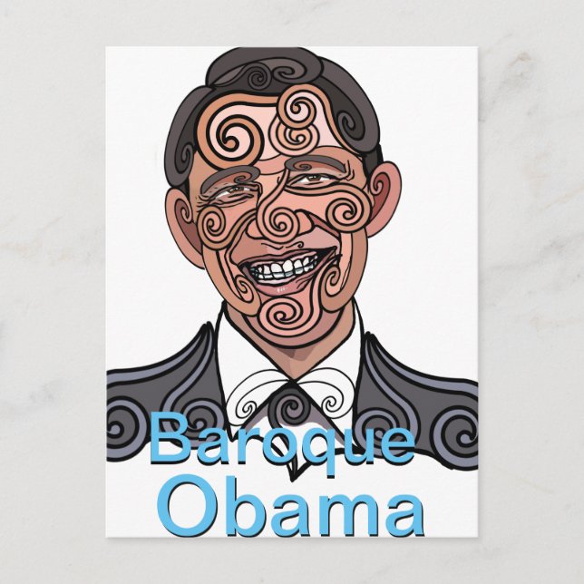Postal Poscarta barroca Obama (Anverso)