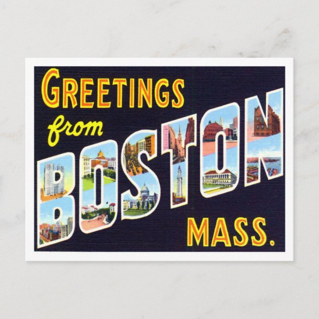 Postal Poscarta de las grandes letras de la época de Bost (Anverso)