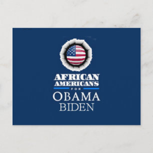 Postal Poscarta de Obama Biden AFRICAN AMERICANOS