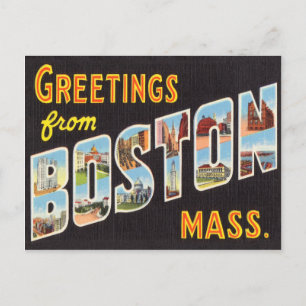Postal Poscarta de viaje de la época de Boston restaurada