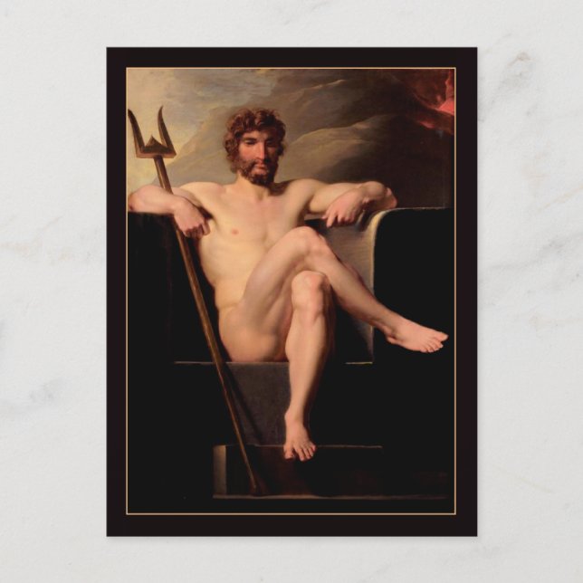 Postal Poseidón al frente de Heinrich Fuger (Anverso)