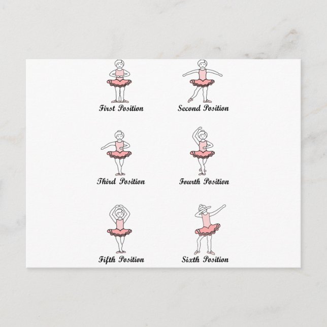 Postal posición de ballet dab (Anverso)
