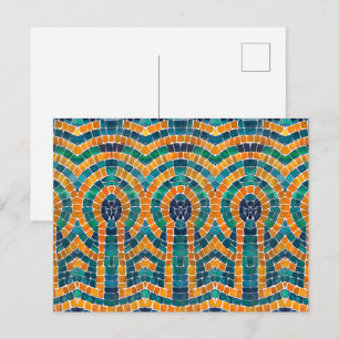 POSTAL POSICIÓN MOSAICA DE LOS ICONOS DE ORO