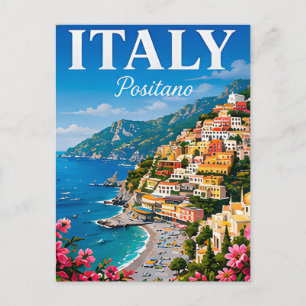 Postal Positano Costa de Amalfi Italia Viaje 