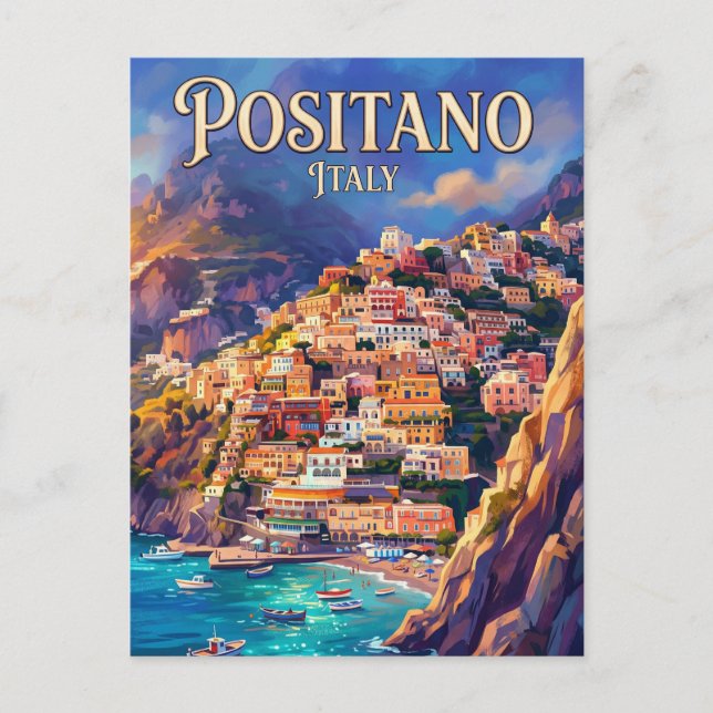 Postal Positano Italia (Anverso)