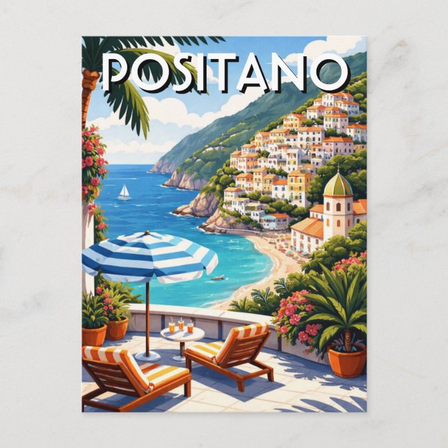 Postal Positano Italia (Anverso)