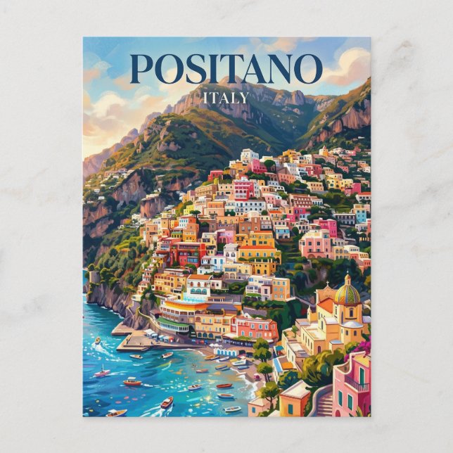 Postal Positano Italia (Anverso)