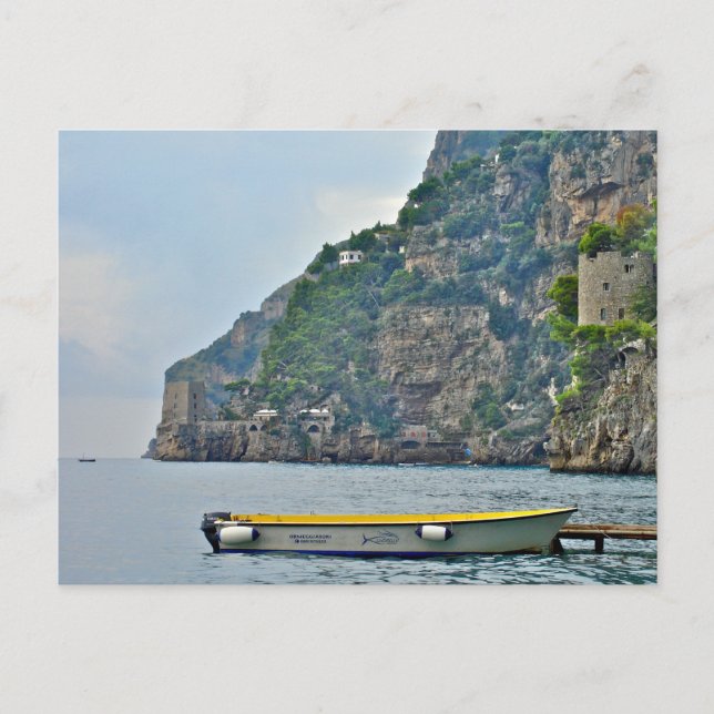 Postal Positano, Italia - Reliquia costera (Anverso)