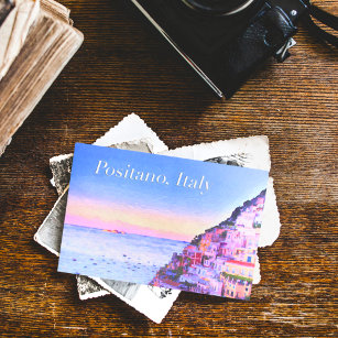 Postal Positano, Italia Sunset Postcard
