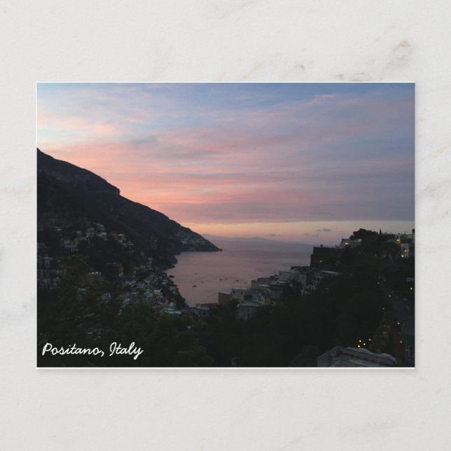 Postal Positano, Italia Sunset Postcard (Anverso)