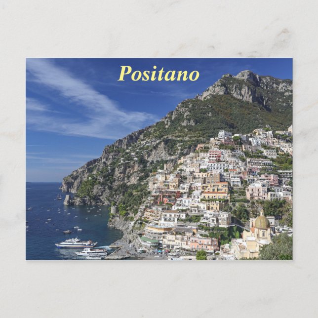 Postal Positano por el mar (Anverso)